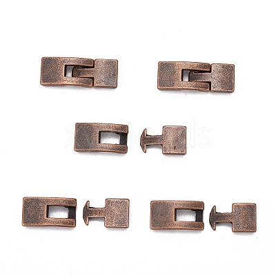 Tibetan Style Snap Lock Clasps LS-TIBE-LF11313Y-R-LF-1