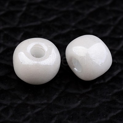 6/0 Opaque Colors Lustered Round Glass Seed Beads X-SEED-A012-4mm-121-1