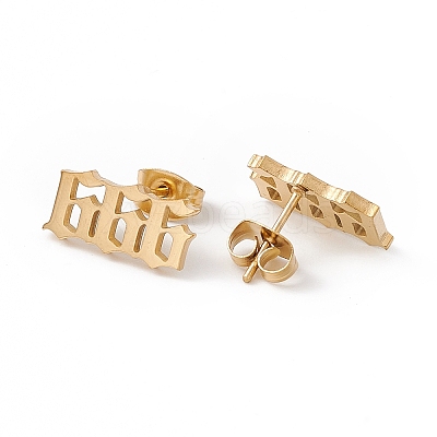 Number Earrings LS-EJEW-F286-01H-G-1