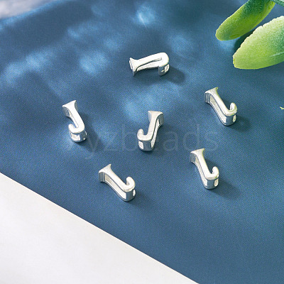 6Pcs 925 Sterling Silver Hollow Initial Beads STER-TA0001-53J-1