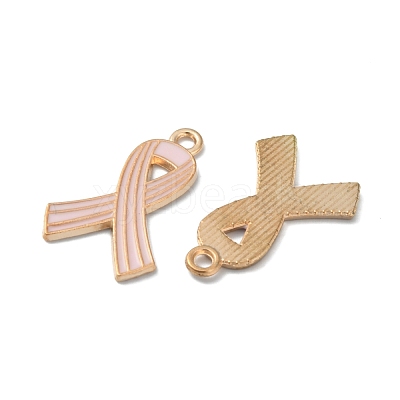 Light Gold Tone Zinc Alloy Enamel Pendants ENAM-WH0061-14B-1