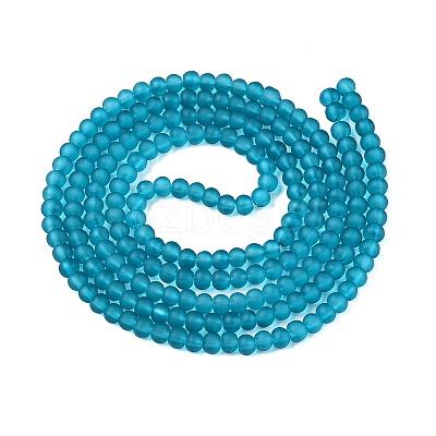 Baking Paint Transparent Glass Bead Strands X-GLAA-S031-4mm-18-1