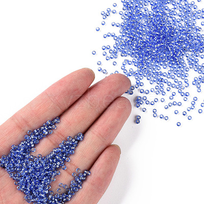 11/0 Grade A Round Transparent Glass Seed Beads X-SEED-Q007-F43-1