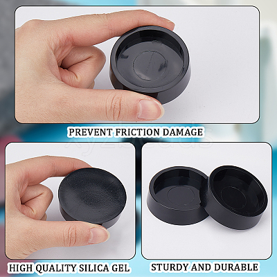 4Pcs Plastic Antislip Furniture Wheel Stopper FIND-GF0005-83-1