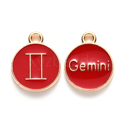Alloy Enamel Pendants ENAM-SZ0001-27B-I-1