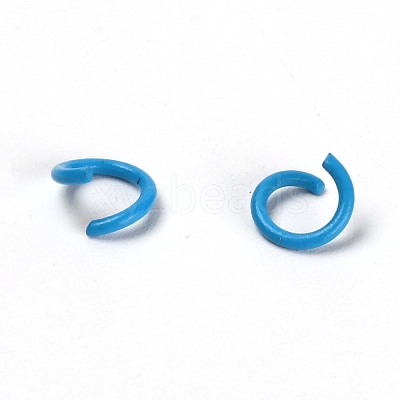 Baking Paint Metal Open Jump Rings FIND-TAC0001-24E-1