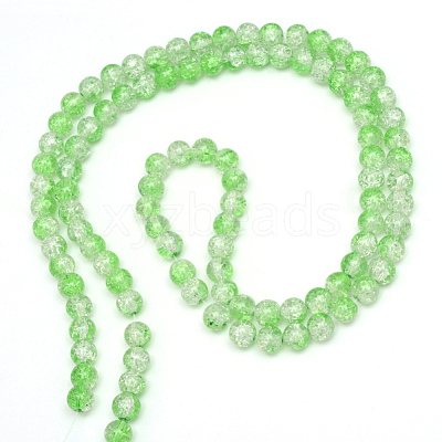 Baking Paint Crackle Glass Beads Strands X-CCG-S001-10mm-13-1