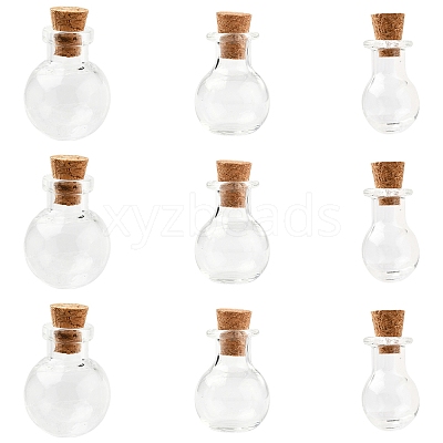 12Pcs 3 Styles Glass Bottles AJEW-FS0001-20-1