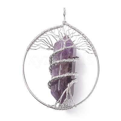 Natural Amethys Big Pendants G-F702-02P-B-1