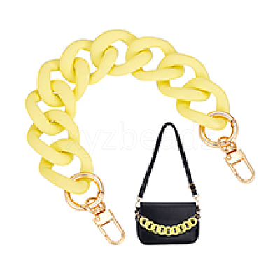 1Pc Opaque Acrylic Twisted Chain Bag Extender Chains PURS-PH0001-41B-1