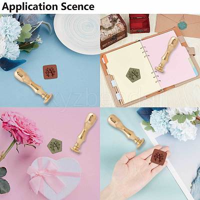 Brass Clay Seal Stamp Set DIY-WH0576-001-1