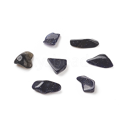 Synthetic Blue Goldstone Chips Beads G-O103-25-1