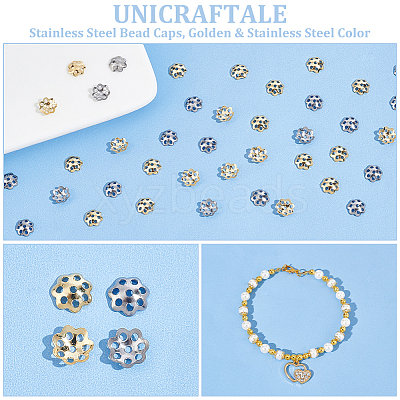 304 Stainless Steel Bead Caps STAS-UN0007-53-1