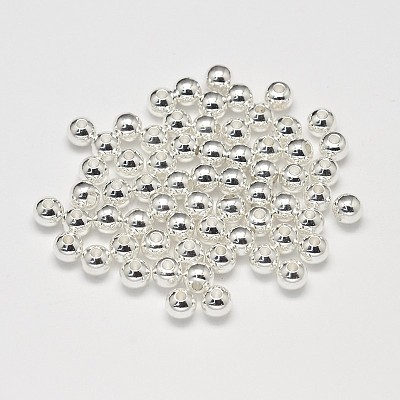 Rack Plating Brass Round Spacer Beads KK-I601-6mm-S-RS-1