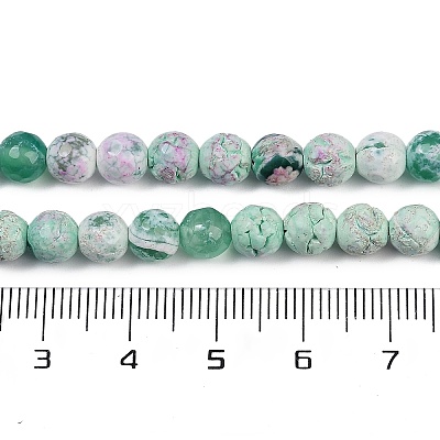 Natural Fire Crackle Agate Beads Strands G-C082-A01-46-1