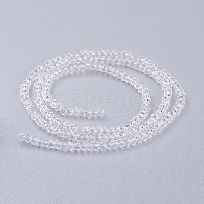 Transparent Glass Beads Strands X-GLAA-R135-2mm-10-1