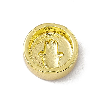 Real 18K Gold Plated Brass Enamel Beads KK-F814-05G-03-1