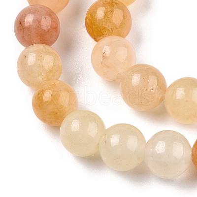 Natural Yellow Aventurine Beads Strands G-Q948-80A-6mm-1