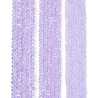 Electroplate Glass Beads Strands X-EGLA-A044-T6mm-B17-1