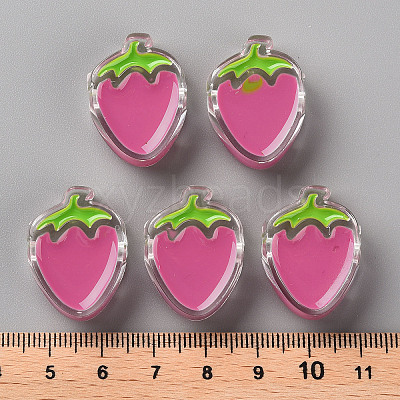 Transparent Enamel Acrylic Beads X1-TACR-S155-003I-1