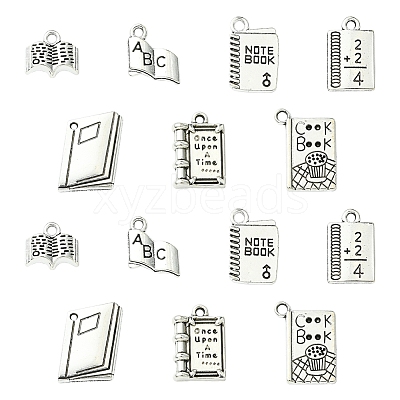 60Pcs Tibetan Style Alloy Pendants for Teachers' Day TIBEP-FS0001-22-1