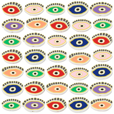 200Pcs Handmade Polymer Clay Beads CLAY-SC0001-50-1