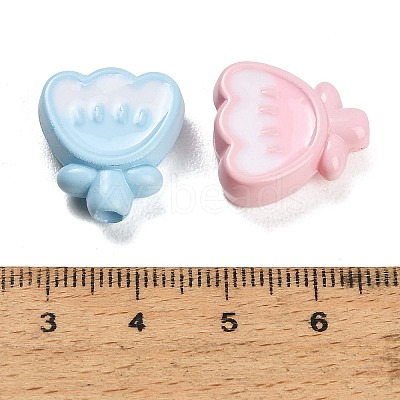 Two Tone Opaque Enamel Acrylic Beads AC-CBAD9B6-04-1