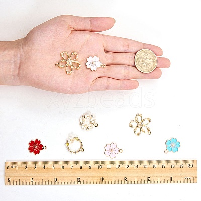 Alloy Enamel Pendants ENAM-SZ0001-09LG-1