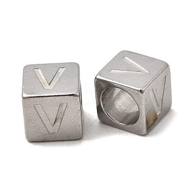 304 Stainless Steel European Beads STAS-D382-02V-P-1