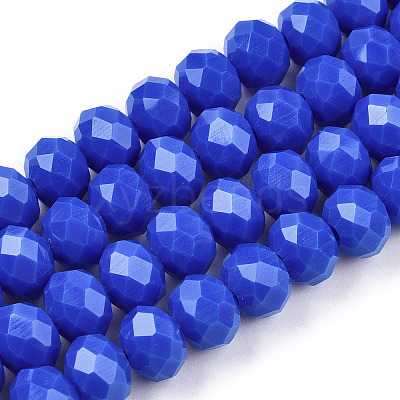 Opaque Solid Color Imitation Jade Glass Beads Strands EGLA-A044-P3mm-D32-1