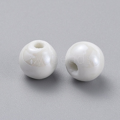 Glazed Porcelain Beads PORC-D001-16mm-04-1