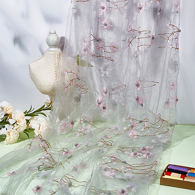 Polyester Mesh Fabric DIY-WH0622-578A-1