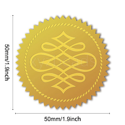 Self Adhesive Gold Foil Embossed Stickers DIY-WH0211-370-1