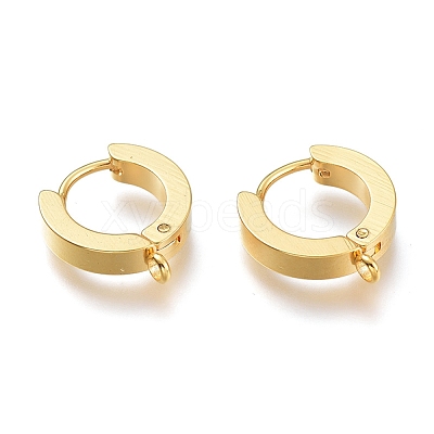 Ion Plating(IP) 304 Stainless Steel Huggie Hoop Earrings Findings STAS-I167-01A-G-1