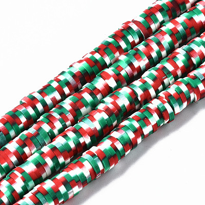 Handmade Polymer Clay Beads Strands CLAY-N008-010-H24-1
