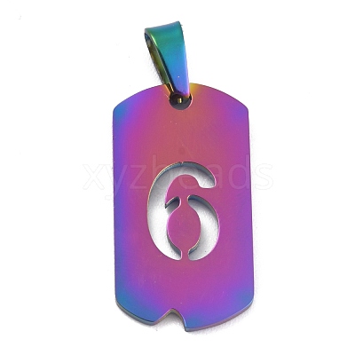 Ion Plating(IP) 304 Stainless Steel Pendants STAS-O127-A06-1