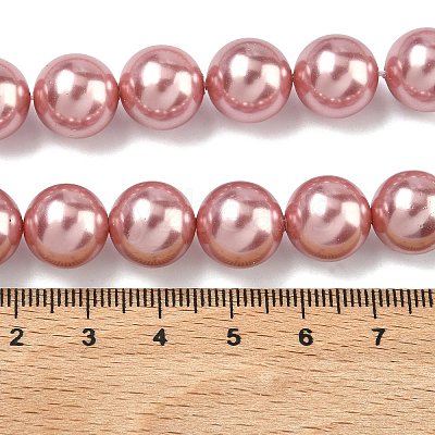 Electroplated Shell Pearl Beads Strands BSHE-G041-12mm-05-1