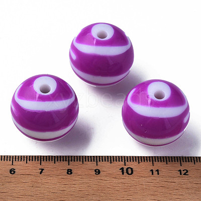 Opaque Striped Acrylic Beads MACR-S373-27C-02-1