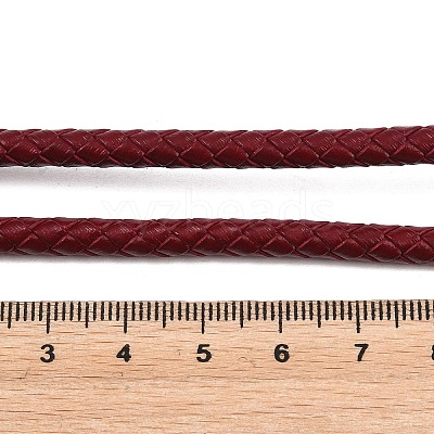 Braided Leather Cord with Core WL-F009-5mm-04-1