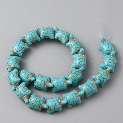 Dyed Synthetic Turquoise Beads Strands G-WH0030-12A-1