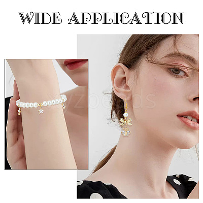 12Pcs 3 Style Brass Cubic Zirconia Charms KK-BBC0011-55-1