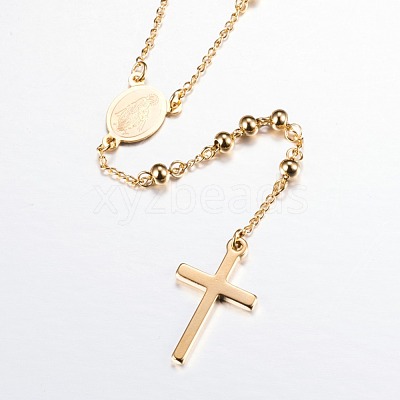 304 Stainless Steel Pendant Necklaces X-NJEW-D281-24G-1