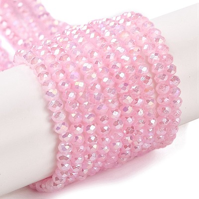 Baking Electroplate Glass Beads Strands X-DGLA-A039-J2MM-B16-1