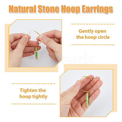 8 Pair 8 Style Natural & Synthetic Mixed Gemstone Beaded Column Drop Earrings EJEW-AB00040-1