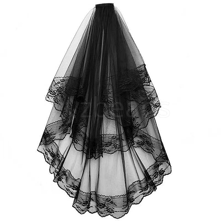 Polyester Bridal Veils AJEW-H145-88A-1