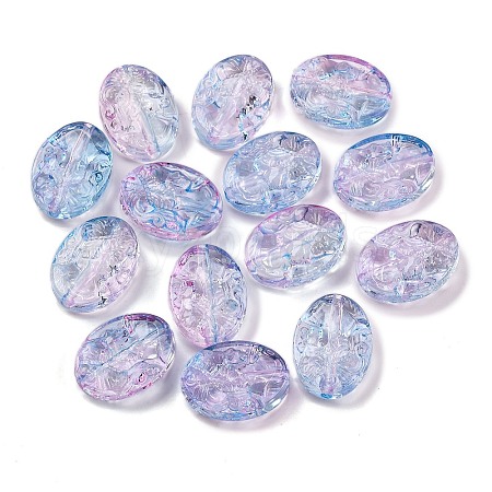 555Pcs Transparent Two Tone Acrylic Beads MACR-K359-25B-1