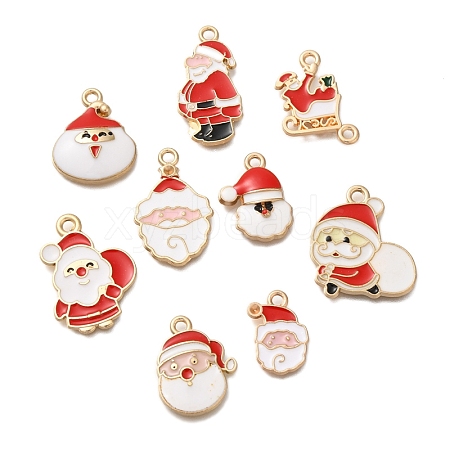 Christmas Theme Alloy Enamel Pendants FIND-M039-01I-1