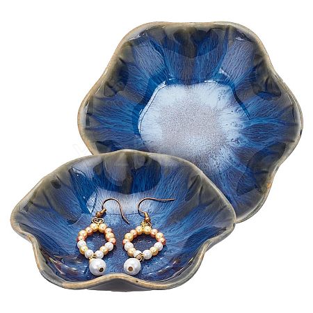 Porcelain Jewelry Dish AJEW-WH0324-19-1