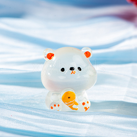 Luminous Resin Bear Figurines Ornaments PW-WG17306-05-1