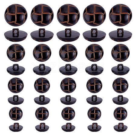 60Pcs 4 Style Plastic Shank Buttons BUTT-HY0001-19A-1